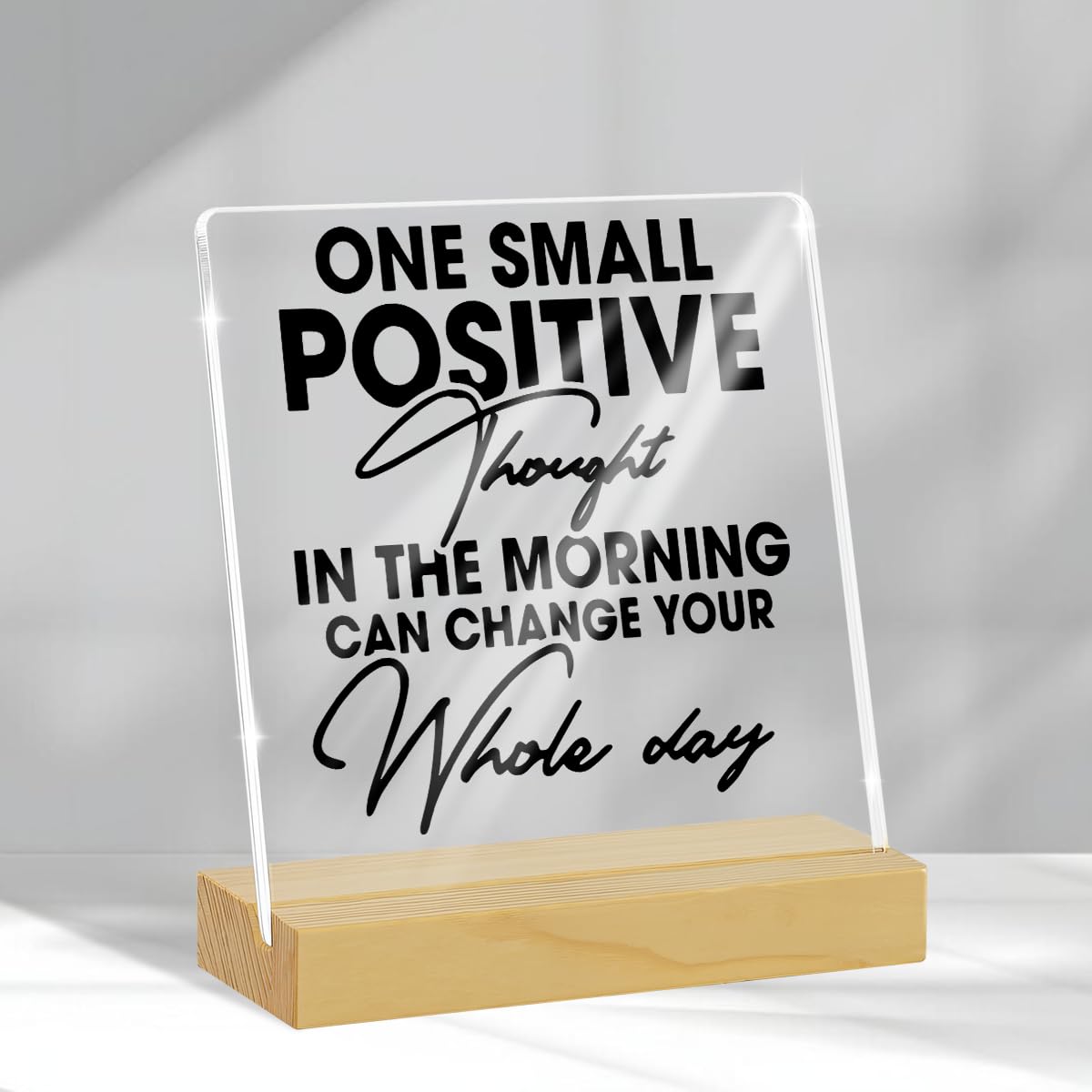 Inspirational Acrylic Signs, Encouragement Gifts for Women Men, Office Desk Deco