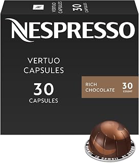 Nespresso Vertuo, Rich Chocolate, Medium Roast, 30-Count Coffee Pods