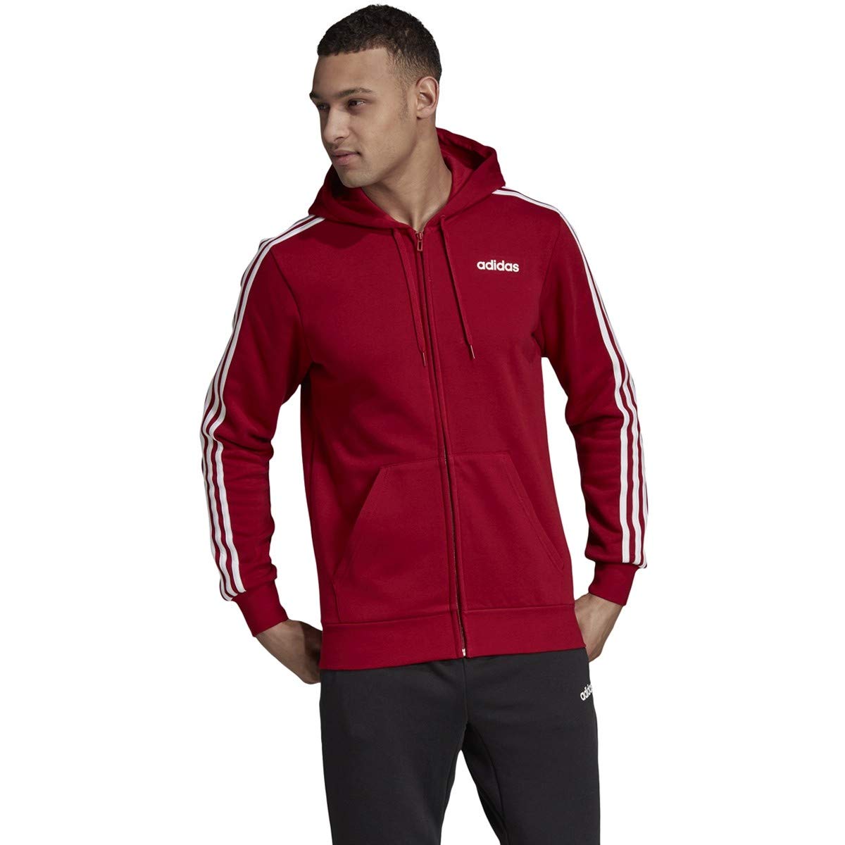 adidas Men's Essential 3-Stripes French Terry Pullover