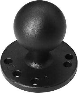 WINDFRD Aluminum 1.5" AMPS Hole Round Plate Adapter, Adjustable Mounting Base for Tablets/Fish Finders, Compatible with RAM, Arkon, iBolt and More 1.5 inches/C Size Ball Double Socket Arm