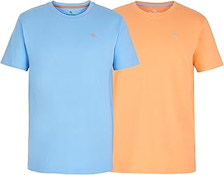 Tommy Bahama Mens 2 Pack Crewneck T Shirts Short Sleeve Stretch Jersey Top
