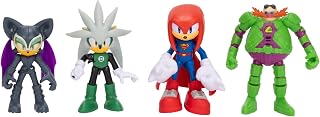 DC X Sonic Collectable 2.5 Inch Scale Action Figures Knuckles Silver Rouge Dr. Eggman Featuring Multiple Points of Articulation for Action-Packed Posing