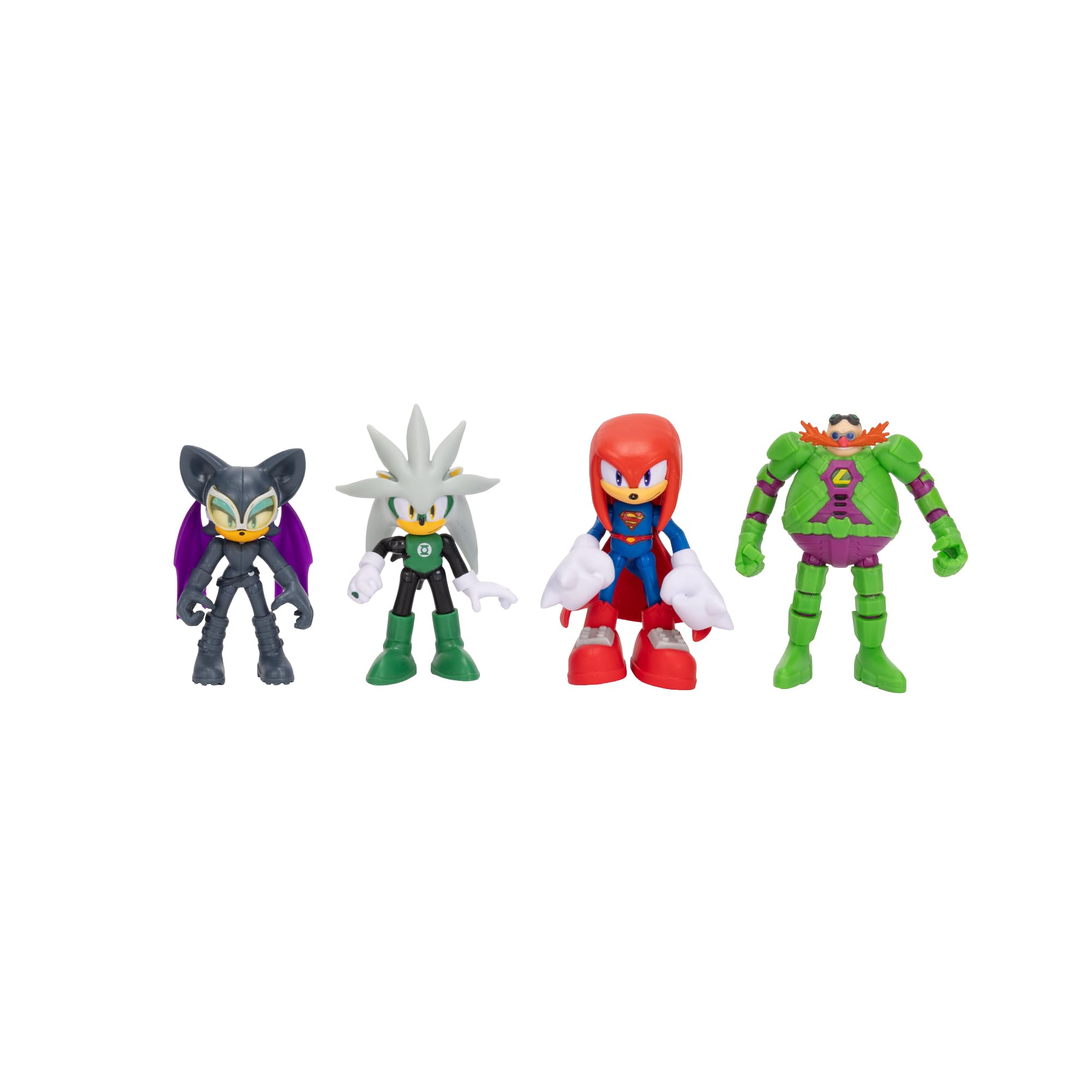 DC X Sonic Collectable 2.5 Inch Scale Action Figures Knuckles Silver Rouge Dr. E