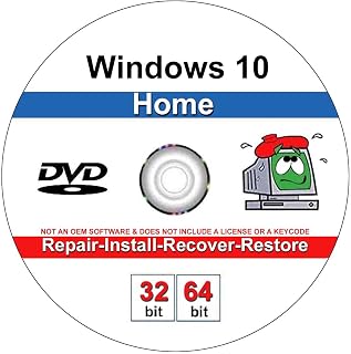 9th and Vine Compatible with Windows 10 Home 32/64 Bit DVD. Install To Factory Fresh, Recover, Repair and Restore Boot Disc. Fix PC, Laptop and Desktop.