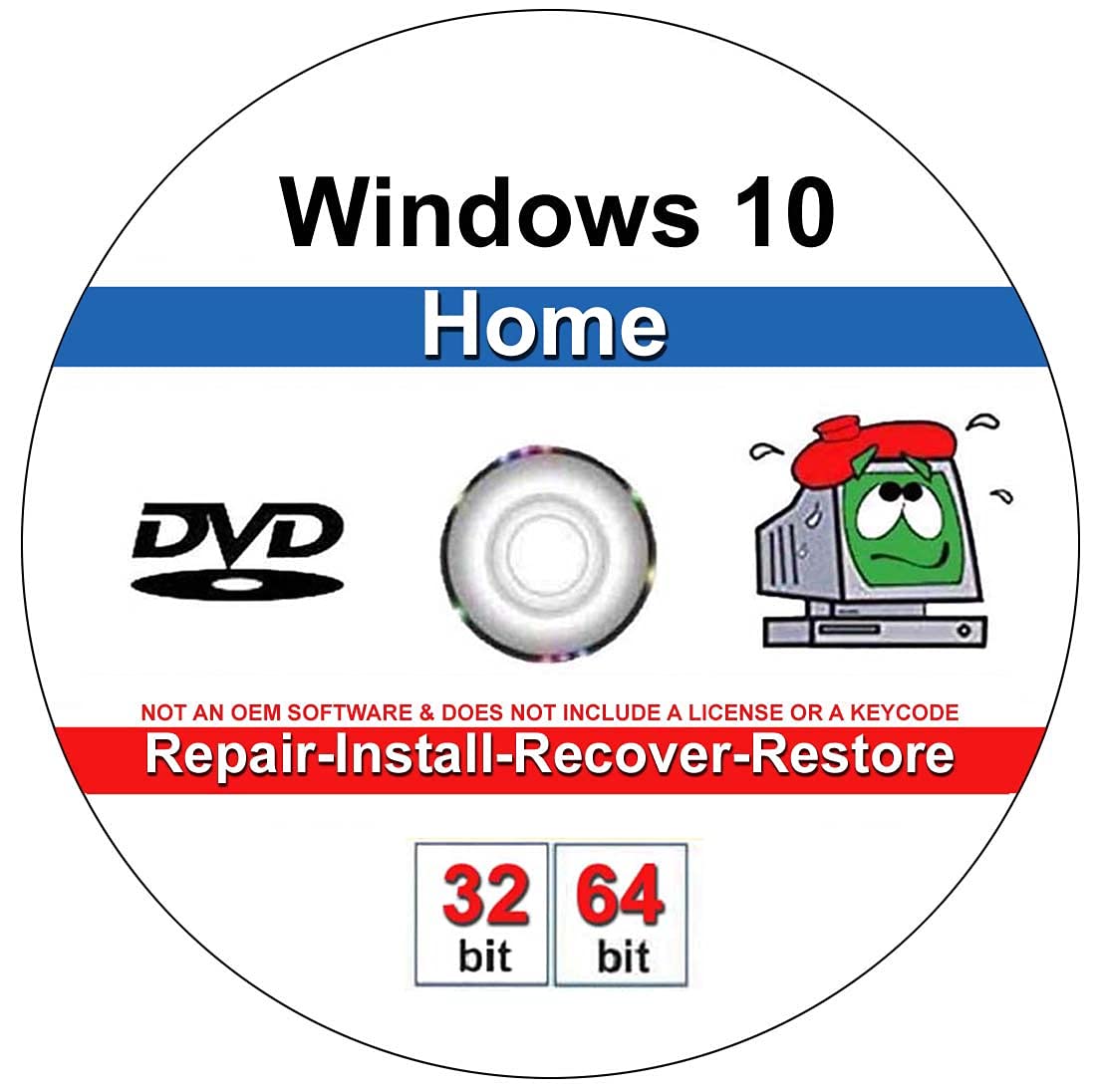 9th and Vine Compatible with Windows 10 Home 32/64 Bit DVD. Install To Factory F