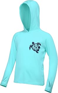 Boys UPF 50+ Fishing Shirt with Pocket/Non-Pocket - Kids SPF UV Sun Protection Rash Guard Long Sleeve Swim Shirts