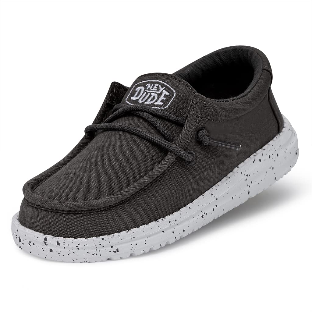 HEYDUDE Wally Youth Slub Canvas MOC Toe ShoesGarçon