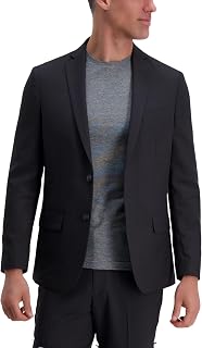 Haggar Smart Wash Premium Stretch Classic Fit Solid Suit Separa - Pantalones y Chaquetas Chaqueta Elegante de Trabajo Hombre
