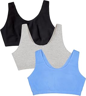 Fruit of The Loom Women's Cotton Tank Style Sports Bra (Pack of 3)
