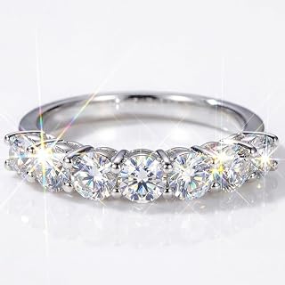 1 x Classic S925 Sterling Silver 0.1ct Synthetic Moissanite Ring Anniversary Luxury Fine Women Jewelry Gift for Women
