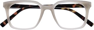 OPULIZE KOI Reading Glasses - Large Rectangular Frame - Grey - Men and Women - Spring Hinges - R50-7 - +2.50