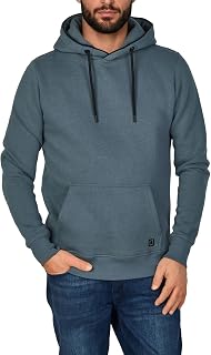 riverso RIVSandro Men's Regular Fit Hoodie Pullover Brown Red Blue Beige Black Green S M L XL XXL 3XL 4XL 5XL