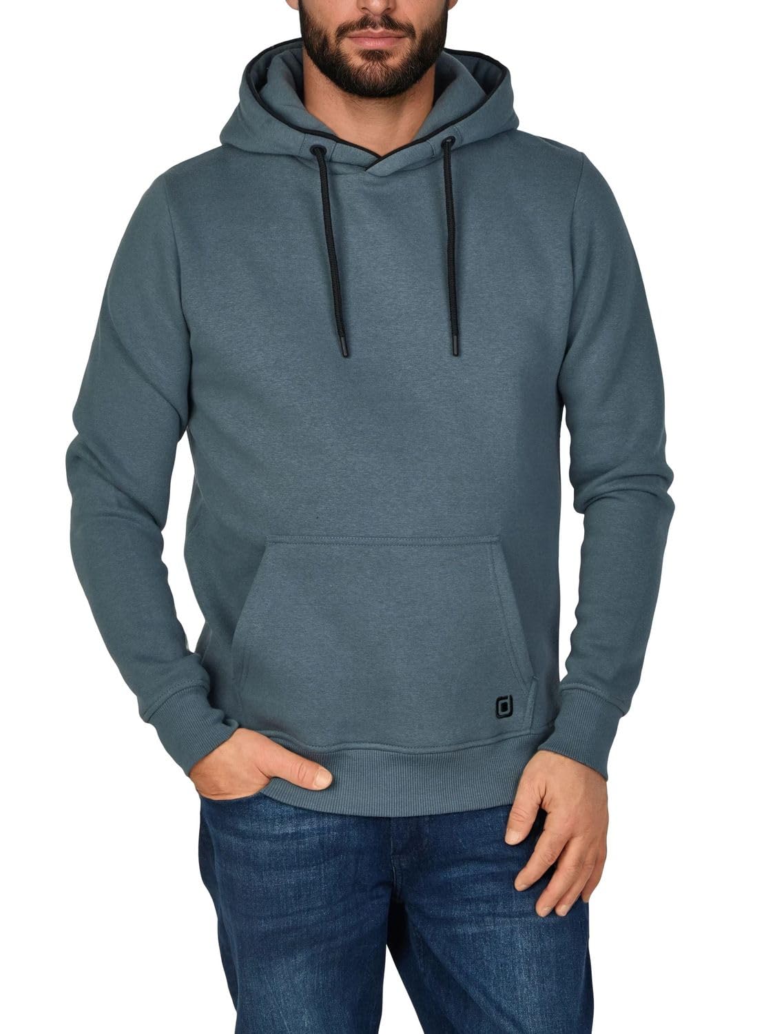 riverso RIVSandro Men's Regular Fit Hoodie Pullover Brown Red Blue Beige Black G