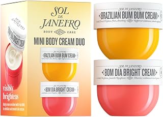 Sol de Janeiro Mini Body Cream Duo Brazilian Bum Bum &amp; Bom Dia Bright Cream | Trial Set, Travel Size, Beauty Minis, 2 Piece Set 25 mL, $24 Value