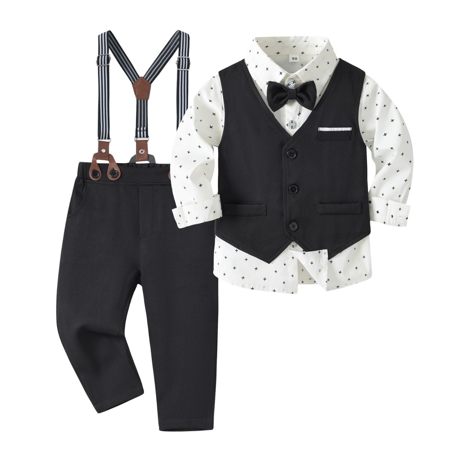 Volunboy Toddler Suit Boys Formal Wedding Guest Dress Outfit