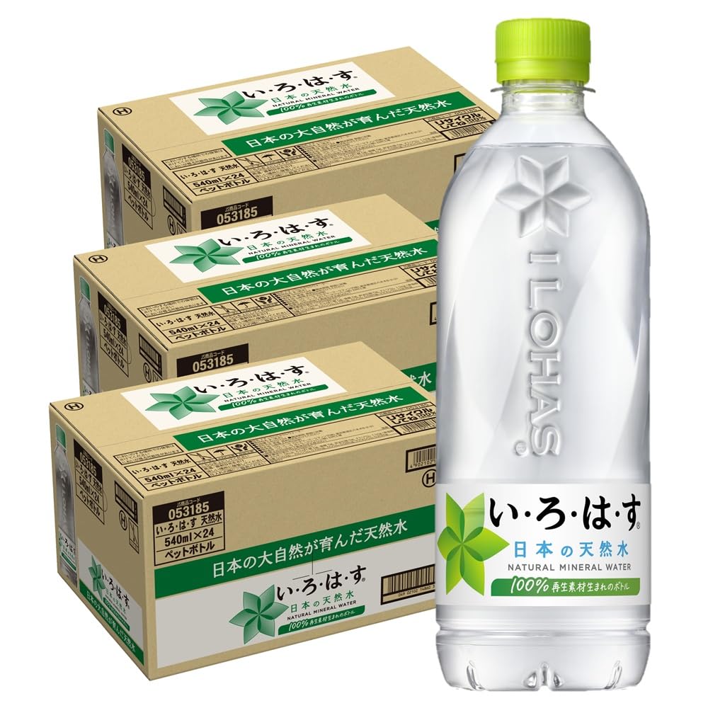 Coca-Cola Irohasu Natural Water, 18.4 fl oz (540 ml) PET x 24 Bottles (3)