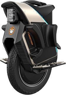 Inmotion V12S Electric Unicycle, 90mm Suspension, 4.3-Inch Touchscreen | UL 2272 Certified, Up to 75-Mile Range, 43.5 MPH, RideConnect Anti-Theft Tracking, Remote Lock & Smart App Control