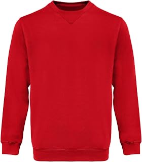 WORK IDEA Men's Round Neck Sweatshirt, Workwear, Basic Pullover for Men
