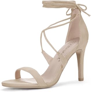 Allegra K Women's Open Toe High Heel Lace-Up Sandals