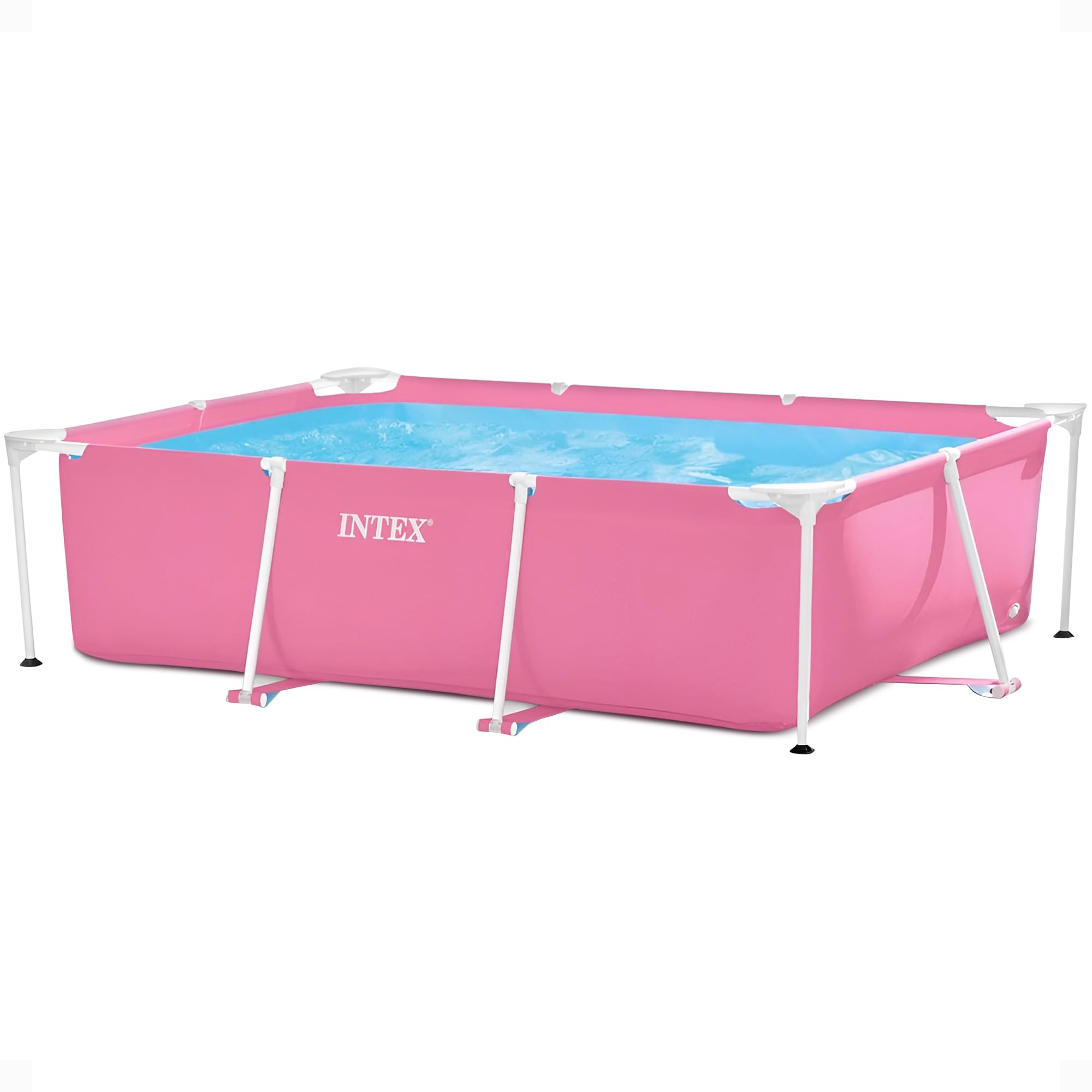 INTEX Metal Frame 7ft x 5ft x 23.5in Above Ground Swimming Pool, Pink | 28266EH 