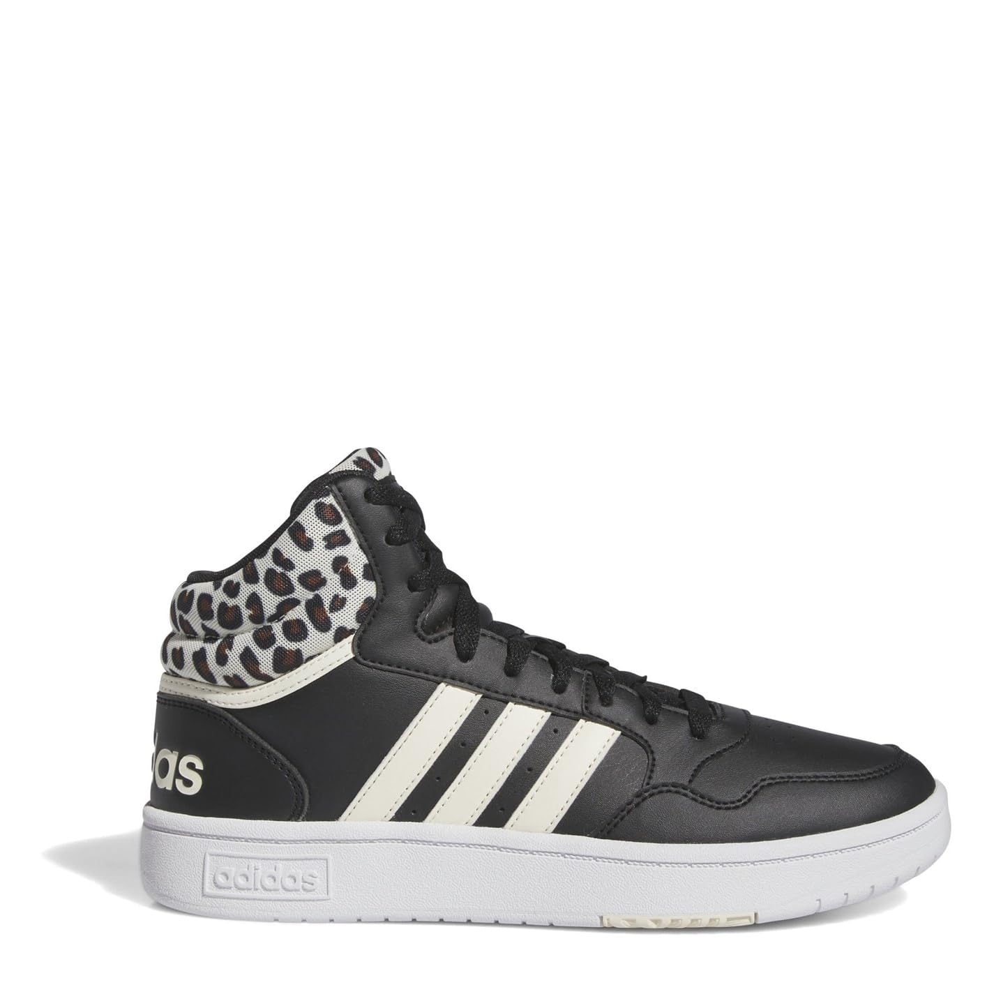 adidas Women's Hoops 3.0 Mid Shoes, Carbon Black/Cloud White/Footwear White, 9 U