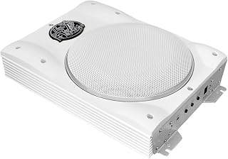 Pyle Lanzar AQTB8 8-Inch 1000 Watts Low-Profile Super Slim Active Amplified Marine/Waterproof Subwoofer System - Set of 1