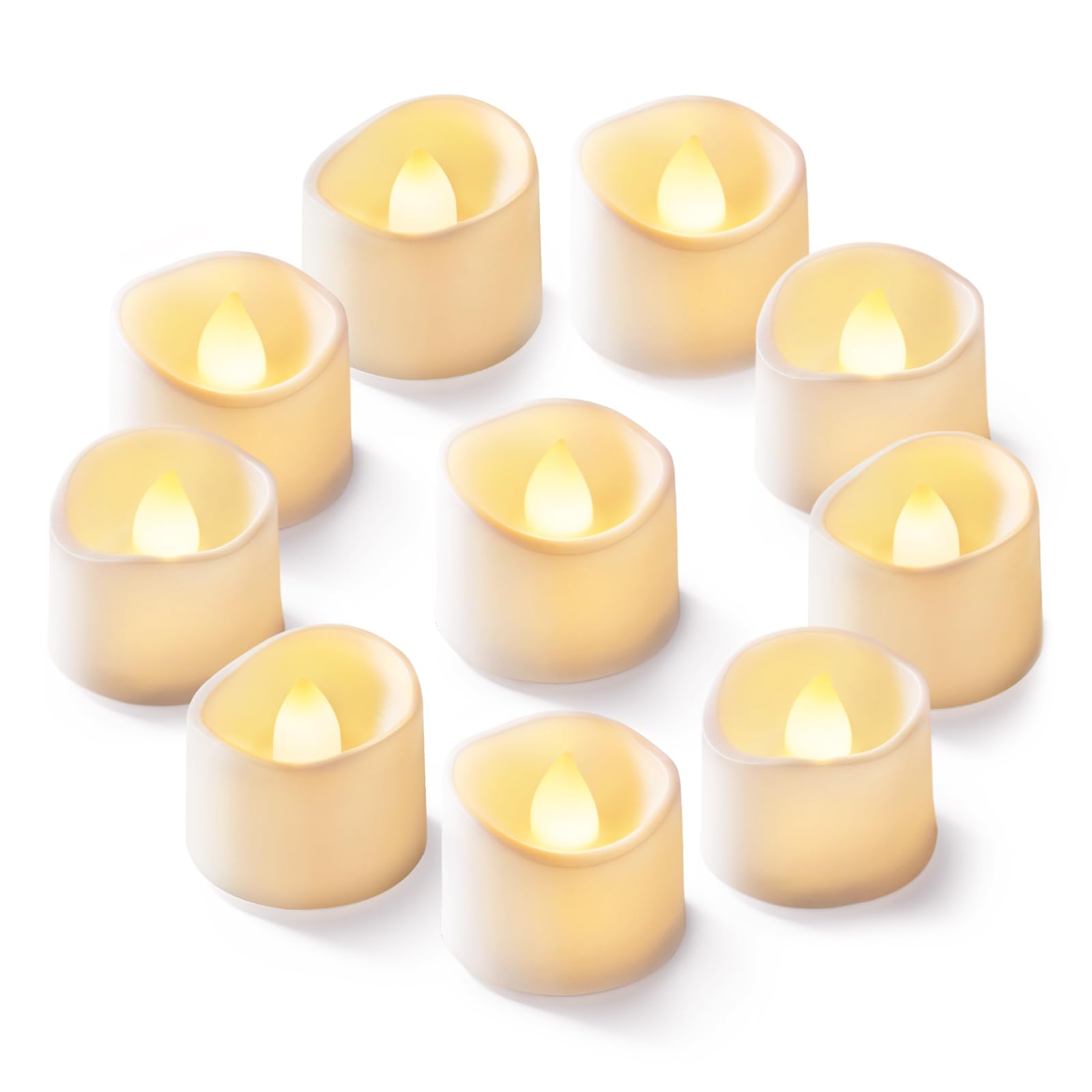 Homemory 24Pcs Flickering Flameless Candle Battery Operated, 200+Hours Fake Elec