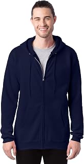 Hanes Ultimate Full-Zip Hoodie, Men's Hooded Fleece Sweatshirt with Zipper Hoodie (Pack of 1)