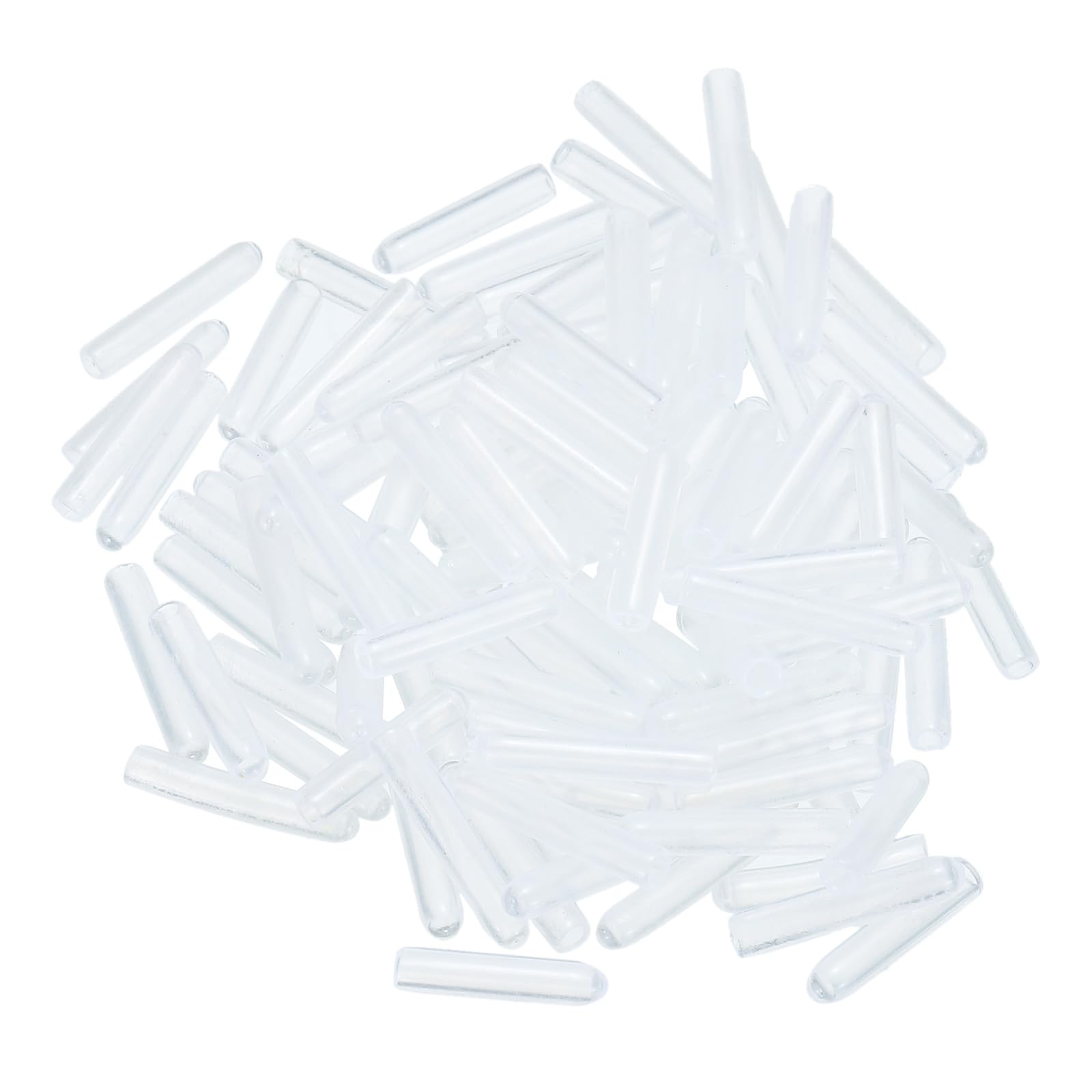 100 Pcs 2mm Inner Diameter Rubber Caps Vinyl PVC Round Screw Cap for Pipe Bolts 