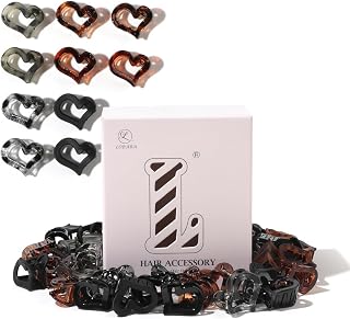 30 Pieces Hair Clips for Women - Small Heart Shaped Jaw Clips for Thick, Thin, Medium and Fine Hair, Stay in Place Without Pulling or Tangling, Durable Plastic