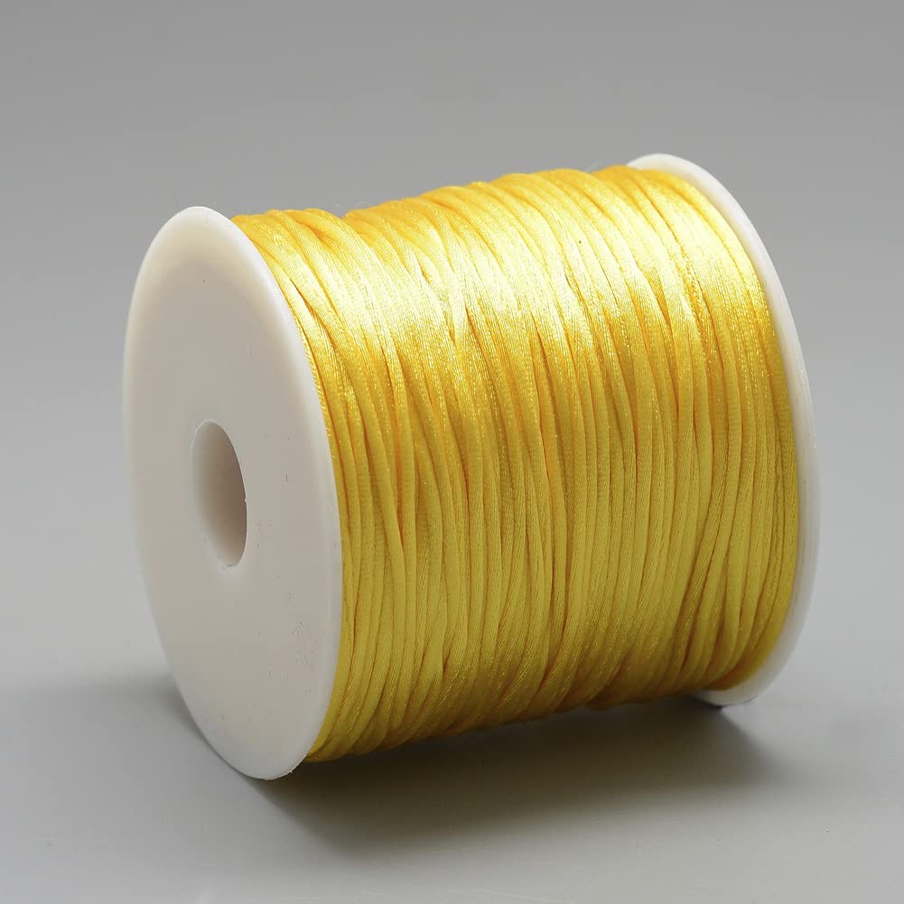 Silky Shiny Satin Nylon Cord for Jewelry Making, Beading, Bows, Trimming Wrappin