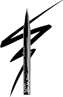 NYX PROFESSIONAL MAKEUP Epic Ink Eyeliner with Up To 24HR Wear, Black | Liquid Eyeliner with Waterproof, Smudge-proof & Transfer-Resistant Formula, Vegan & Cruelty Free