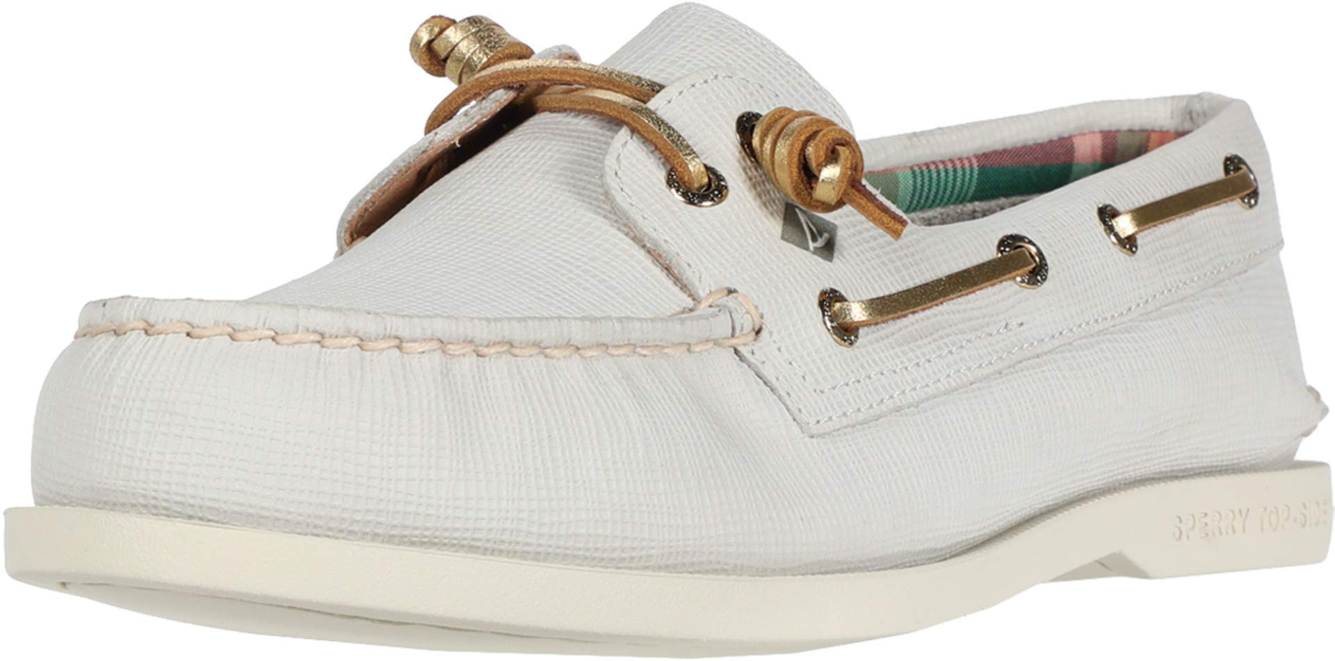 Sperry レディース A/O PlushWave スムースレザー ボートシューズ