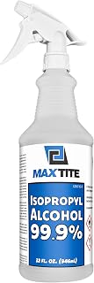 MAXTITE 99.9% Isopropyl Alcohol (32 fl oz) - Includes Heavy-Duty Spray Nozzle - Made in USA