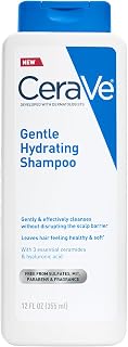 CeraVe Gentle Hydrating Shampoo with Hyaluronic Acid for Hair &amp; Scalp, 12oz | Leaves Hair and Scalp Soft and Healthy-Looking with Ceramides, Niacinamide and A Color Safe Formula