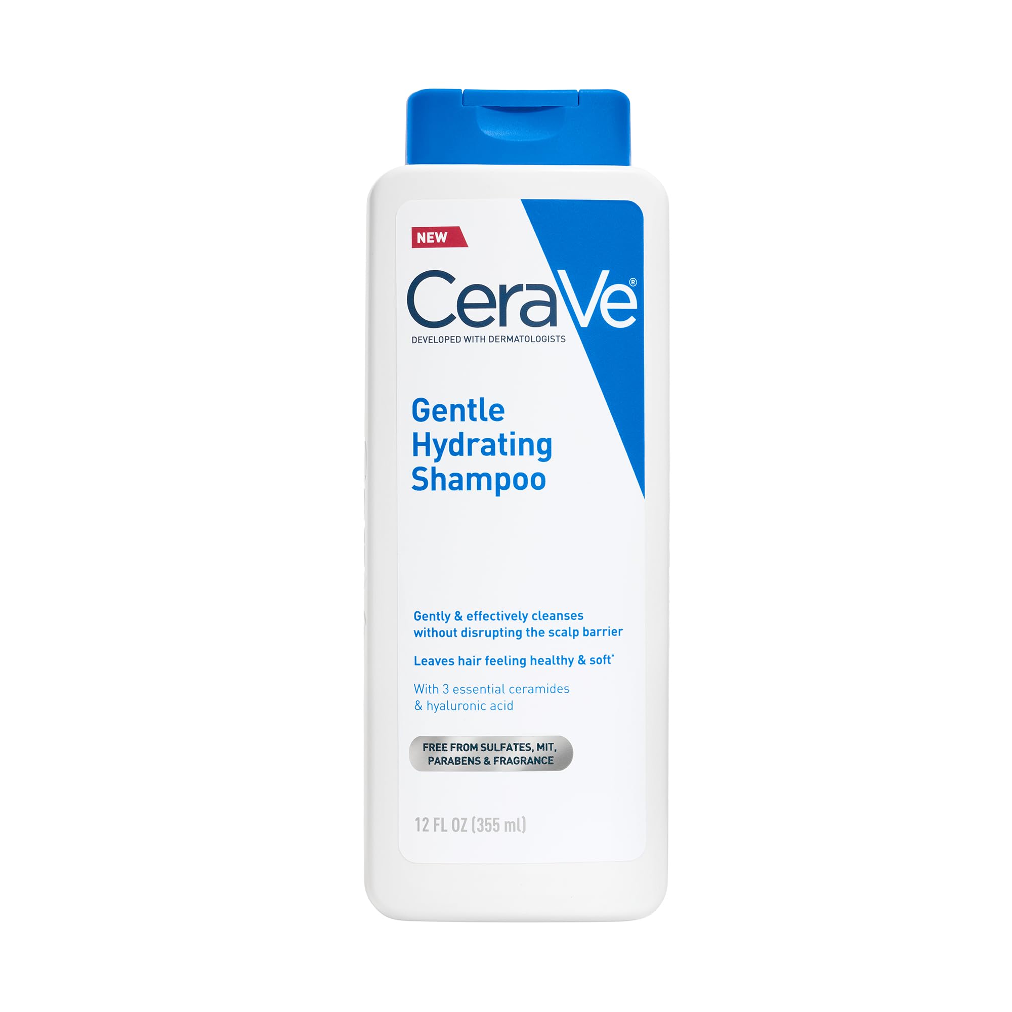 CeraVe Gentle Hydrating Shampoo with Hyaluronic Acid for Hair &amp; Scalp, 12oz 