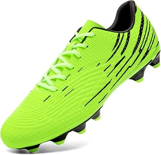DimaiGlobal Men's Football Boots Firm Ground Soccer Shoe Women's Astro Turf Trainers Athletics Sport Futsal Shoes Teenager Profession Competition Outdoor Cleats Unisex