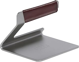 Made In Cookware - Stainless Steel Grill Press - Removable Leather Handle Cover - Crafted in Sweden