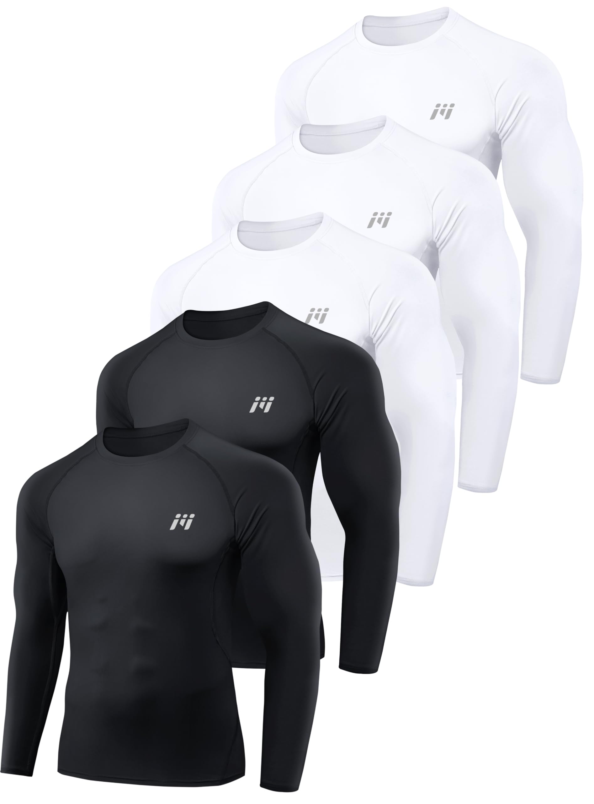 MEETWEE Men's Compression Shirt Short/Long Sleeve Technical Breathable for Runni