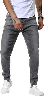 Mens Jeans Slim Fit Skinny Denim Stretch Tapered Jean Pants