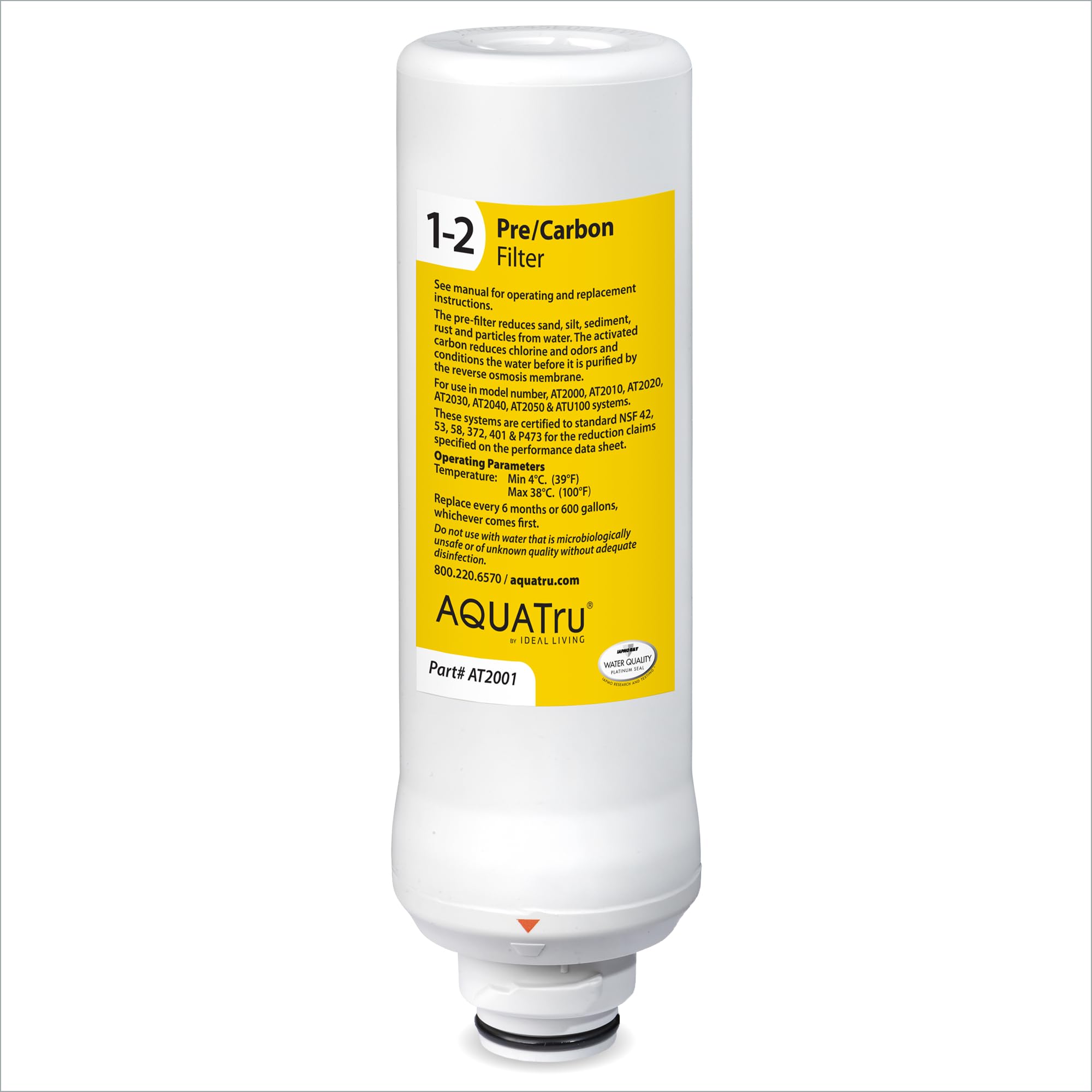 AquaTru Classic Pre/Carbon Filter (Stages 1–2) – Compatible with AquaTru Classic