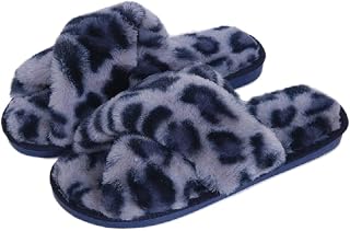 Aonegold Slippers, Women's Winter Warm Fluffy Plush Slippers, Indoor Home Lightweight Slippers, Non-Slip Comfortable Flat Slippers