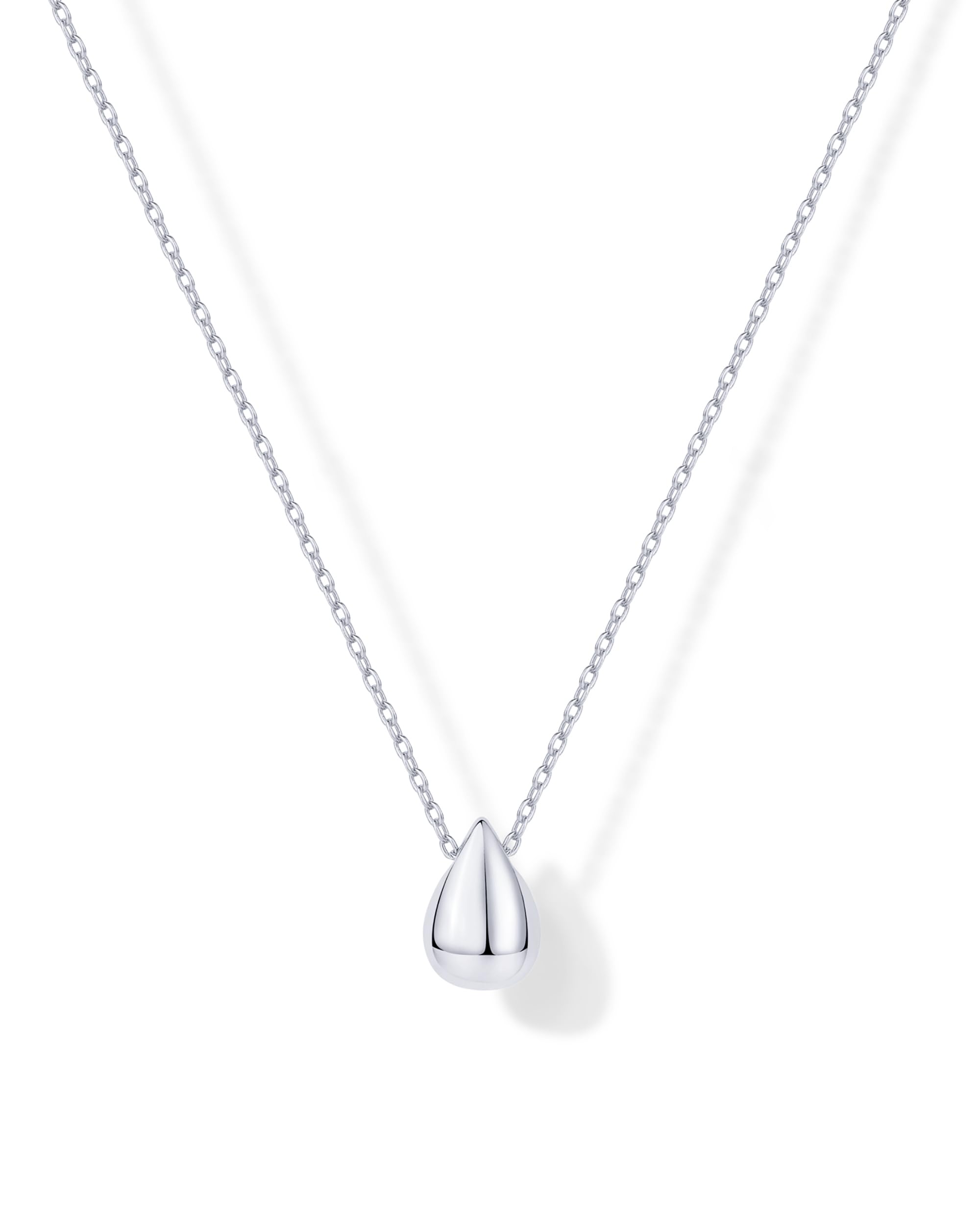 PAVOI 14K Gold Plated Dainty Pear Pendant Necklace for Women | Tear Pendant Neck