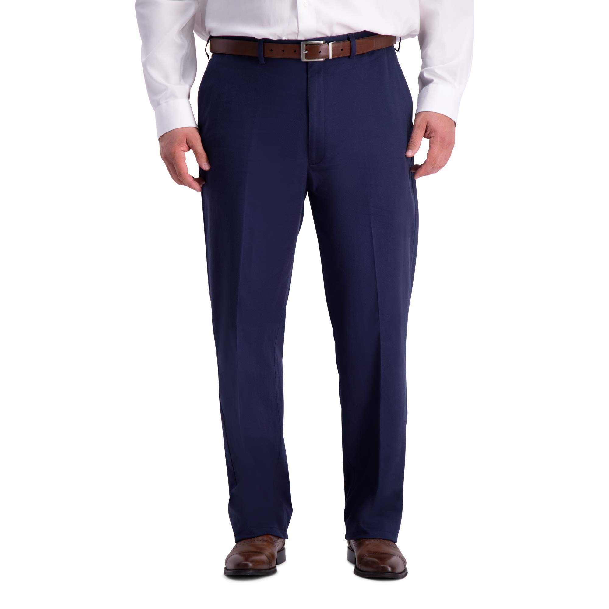 Haggar Men's Big Tall Work to Weekend Hidden Extended Waist Flat Front Pant