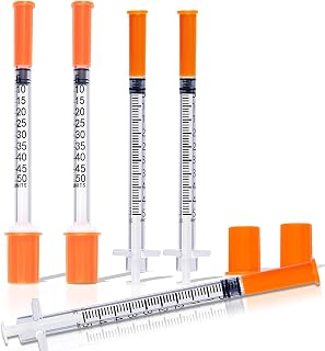 0.5ML Syringe, Lab Supplies Syringes 31G 5/16 Inch, Individually Wrapped, Pack of 100