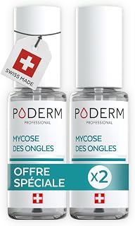 PODERM - SET 2 PRODUCTS | MYCOSE NAIL TREATMENT 2in1 | With exceptional powerful purifying and repairing plants | Professional foot care | Easy & fast | Swiss Made