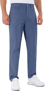 Mens Golf Pants Stretch 5 Pocket Classic Fit 30"/32"/34" Quick Dry Water-Resistant Dress Casual Work Trousers
