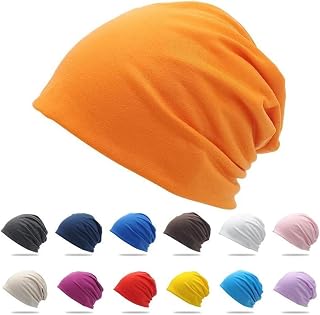 Cotton Slouchy Beanie Hat Candy Colour Chemo Skull Cap Men Women Caps