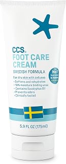 CCS Professional Foot Care Cream 175 ml - Moisturise and Protect Dry and Callused Feet, Contains 10% Urea and Eucalyptus Oil, Clinically Tested, Suitable for Diabetics