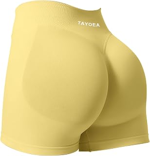 TAYOEA Women's Scrunch Sports Shorts Short Push Up Short Butt Lifting Gym Shorts Seamless Workoutler Cycling Trousers